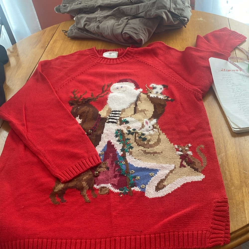 Susan Bristol Red Knit Sweater
